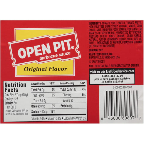 Open Pit 1 Original Barbeque Sauce, gal Jug