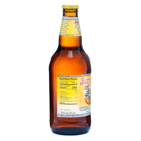 Sprecher 16-Ounce (Pack 12) CREAM SODA - "From the Cream City of Wisconsin", Glass Bottle