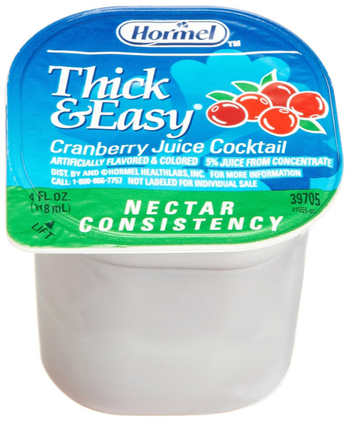 Thick & Easy Thickened Cranberry Juice Cocktail, Ready-to-Drink Thickened Beverage for Dysphagia Diets and Swallowing