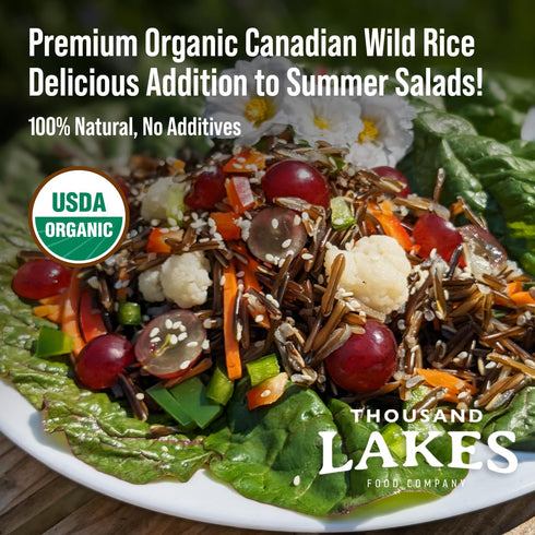 2.5 100% Thousand Lakes Organic Canadian Wild Rice - Premium - Bulk - pounds | Wild Rice | Wild Harvested
