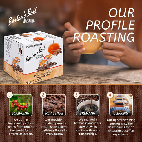 Spice,12.6 oz, 42 Count Boston's Best Single Serve Coffee, Pumpkin