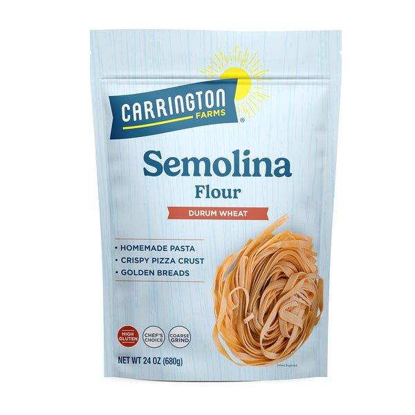 Carrington Farms Semolina Flour, Durum Wheat, Coarse Grind, High Gluten, for Pasta,