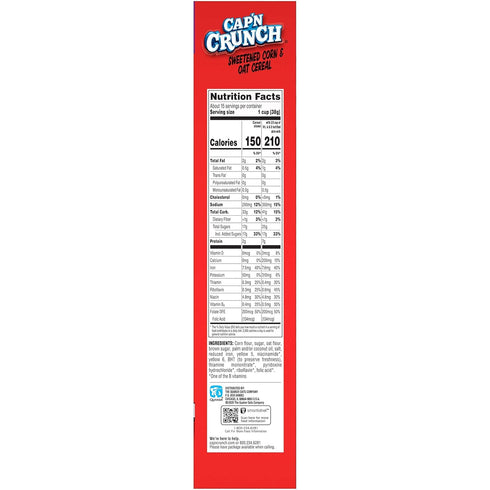 20oz Cap'n Crunch Breakfast Cereal, Box