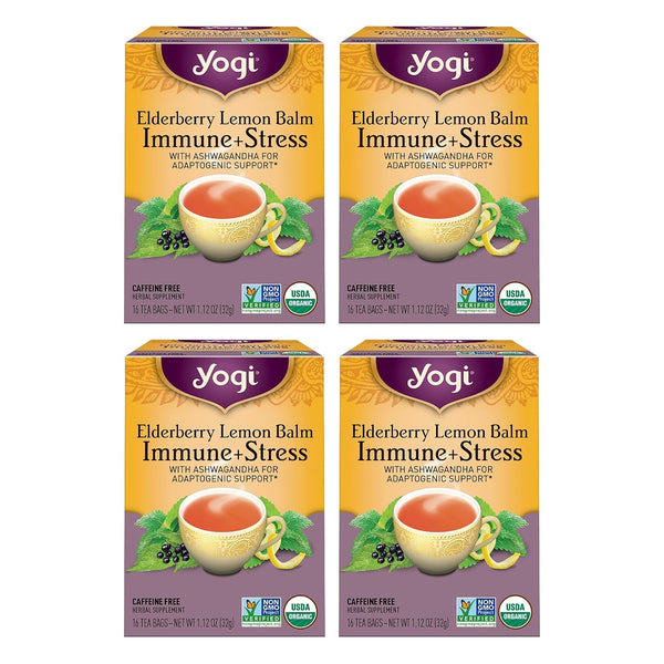 Yogi Tea Elderberry Lemon Stress & Immune Support Tea - 16 Tea