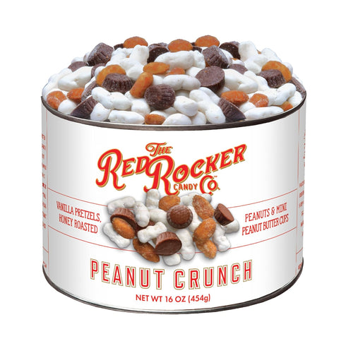 Red Rocker Candies Peanut Butter Crunch Snack Mix, 16oz Chocolatey Pretzels, Peanuts,