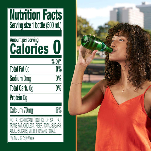 Perrier 16.9 oz. (24 Pack) Green Apple Flavored Carbonated Mineral Water, fl Plastic Bottles