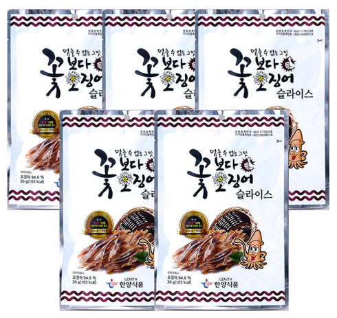 LENITH Sliced Dried Squid Snack, Chewy & Tender, Lightly Sea Salt Seasoned Seafood