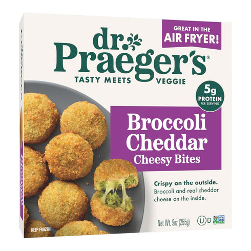 DR PRAEGERS Broccoli Cheddar Cheesy Bites, 9 OZ