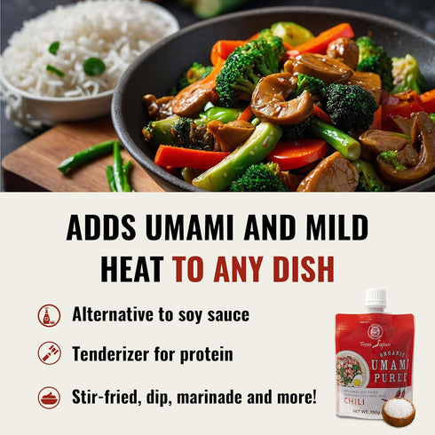 Muso From Japan - Organic Umami Chili Puree, Japanese Flavor Enhancer, 5.2 oz (Pack of 1)