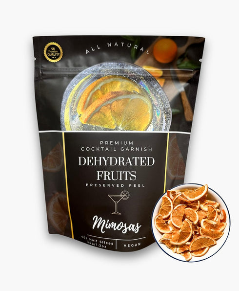 40 Dried Half Orange Slices Preserved Peel | Slices | Dehydrated Fruits for Cocktail Garnish & More | Premium Quality |