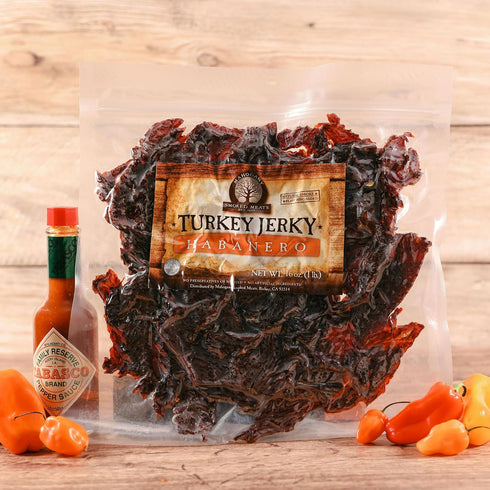 16oz Mahogany Smoked Meats: Habanero Turkey Jerky