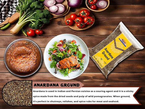 Rani Anardana (Pomegranate) Ground Indian Spice, 3.5oz (100g) - All Natural, Vegan, Gluten Friendly