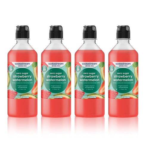 SodaStream Zero Strawberry Watermelon Drink Mix, New Pour Bottle 14.9 Fl Oz