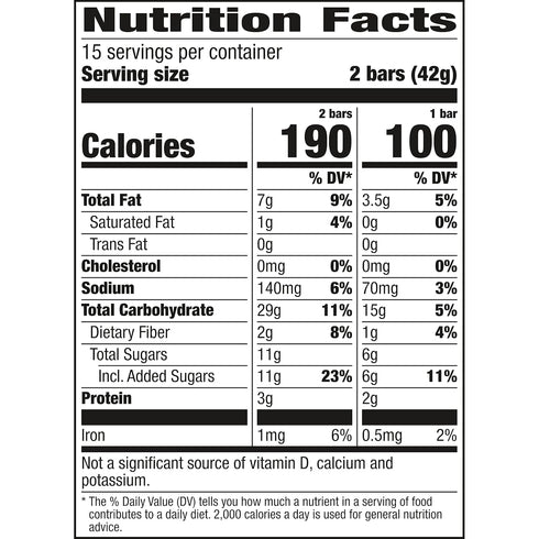 30 22.35 oz (15 Nature Valley Crunchy Granola Bars, Oats 'n Honey, Ct, Pouches)