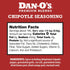 3 3 Pack (3.5 oz) Dan-O's Seasoning Small Bottle Combo | Original, Chipotle, & Spicy |