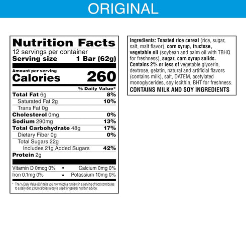 (12 Rice Krispies Treats Mega Size Crispy Marshmallow Squares, Holiday Snacks, Original Bars)