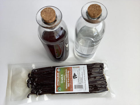 4oz 6"-8" 0.25 (1/4Lb) Organic Madagascar Vanilla Beans Grade A. Certified USDA Organic. by FITNCLEAN VANILLA. Bulk