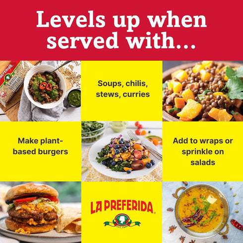 14 8g 9g 16 (Pack 3) La Preferida Dry Lentils (Budget-Friendly Plant-Based Protein with Servings Per Bag) Protein