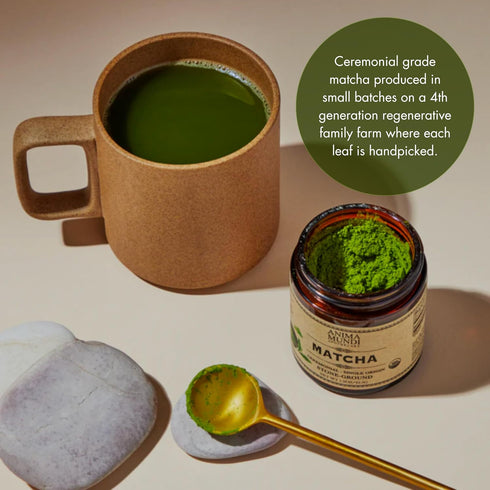 (1.5oz) Anima Mundi Apothecary Matcha Powder - Japanese Single-Origin & Stone-Ground - Certified Organic, Ceremonial