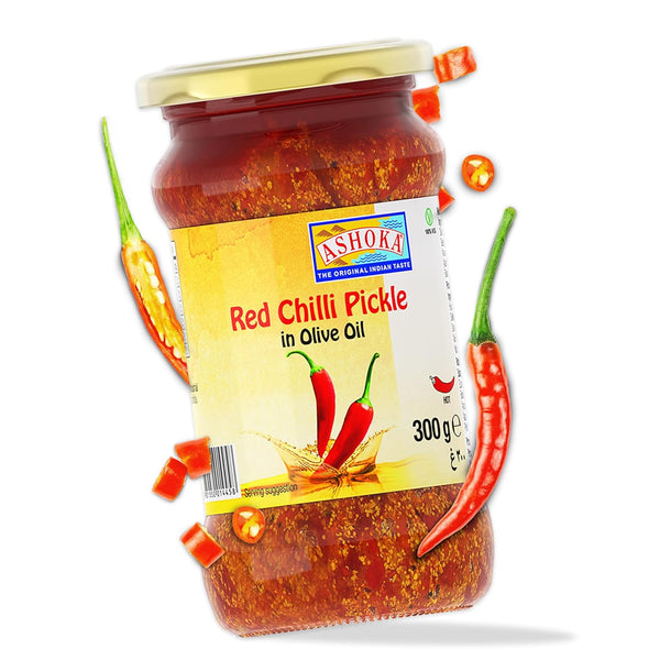 Ashoka Indian Meals 1932 Premium Olive Oil Pickles, 300 Grams - Vegan, Kosher Certified Indian Achar