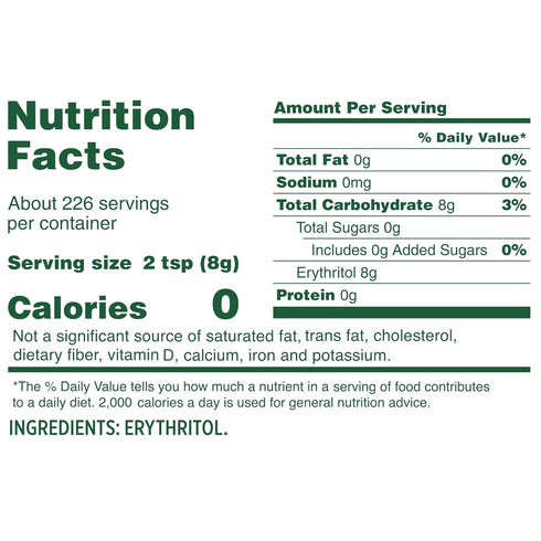 100% 4 (Packaging WHOLE EARTH Erythritol Zero Calorie Plant-Based Sugar Alternative, Pound Pouch May Vary )