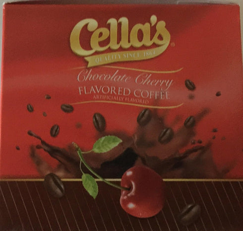 Cellas Chocolate Cherry Flavored Coffee, 12 Count