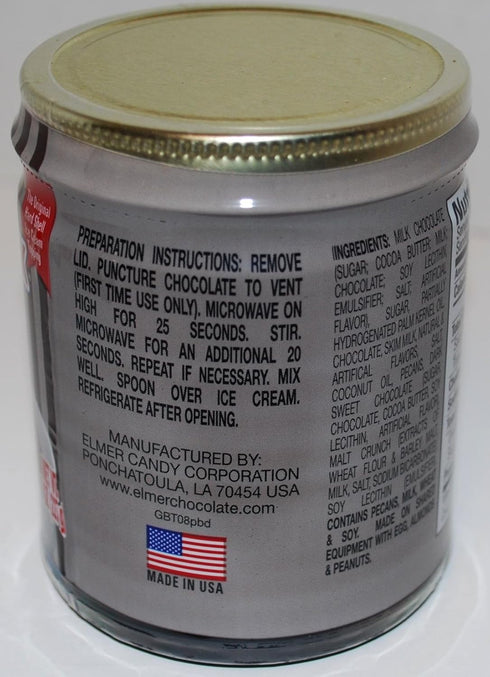 Elmer's Chocolate (Pack Elmer's Gold Brick Ice Cream Topping, Eight Ounce Jars of Two)
