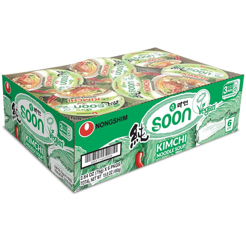 2.64 (Pack 6) Nongshim Soon Kimchi Noodle Cup, Ounce