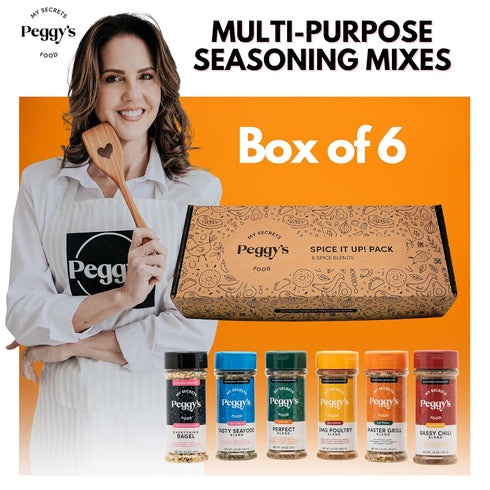 Pack Set 6 Set Set My Secrets Peggys Food Spice It Up Seasoning Jars of Ultimate Kitchen for Grilling Roasting