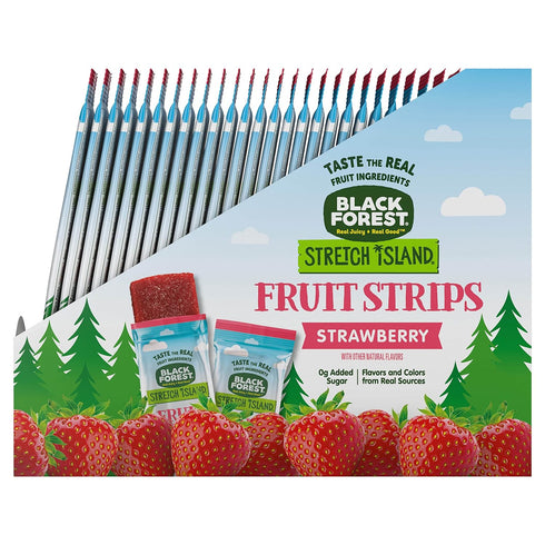 0.5ounce (Pack 30) Black Forest Stretch Island Fruit Strips, Strawberry, Strips