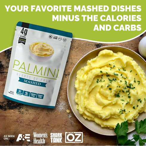 (12 Pack 6) Palmini Mashed | Low-Carb, Low-Calorie Hearts of Palm Mash | Keto, Gluten Free, Vegan, and Non-GMO | As
