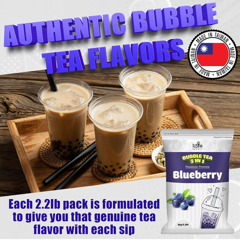 2.2lb Flavored-3-in-1 Yummy Fusion Select Brown Sugar Milk Tea Powder Drink Powder with Cream & Sugar - Instant