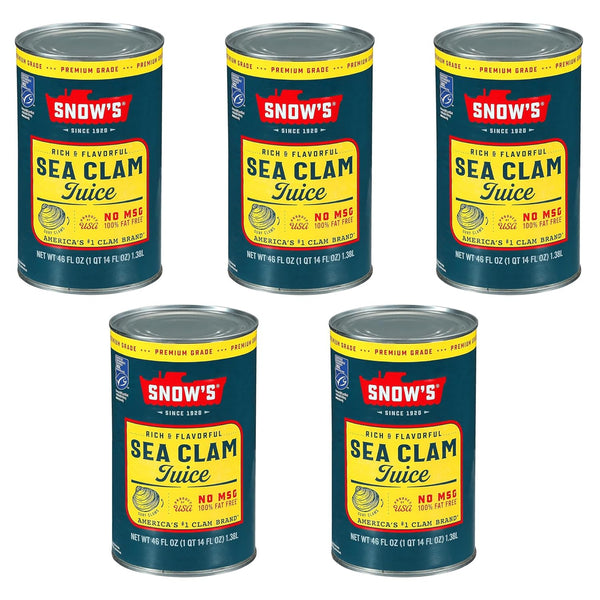 Snow's Sea Clam Juice, 46 oz Can - Premium Grade Rich &