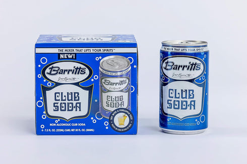 Barritt's Mixers - Club Soda, Non-Alcoholic Soda Cocktail Mixer, 7.5 fl oz