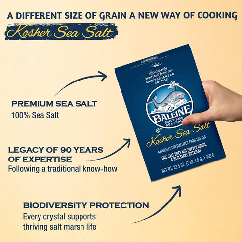 33.5oz (Pack 6) La Baleine Kosher Salt