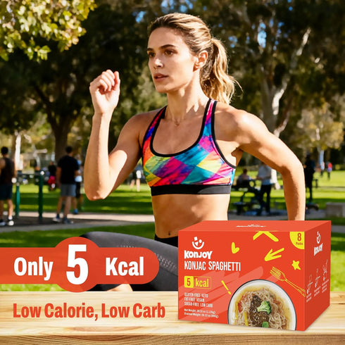 (12 (8 Packs) 5 KONJOY Konjac Jelly & Spaghetti Noodle Bundle, Peach Drinkable Jelly Pouches) + Konjac Shirataki