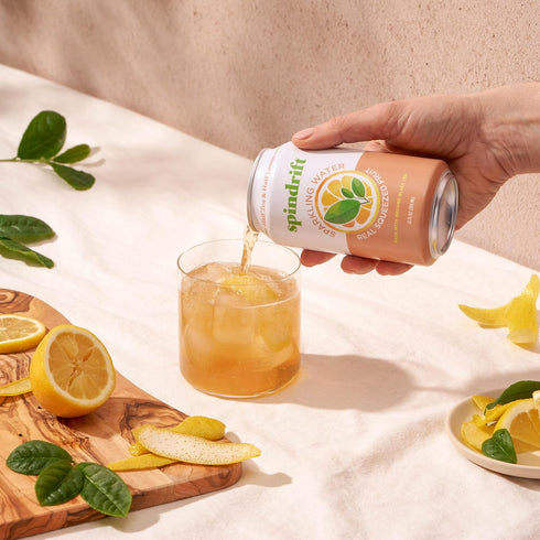 12 Oz Pack 24 5 Spindrift Sparkling Water, Half Tea & Half Lemon Flavored, Made with Real Squeezed Fruit, Fl Cans