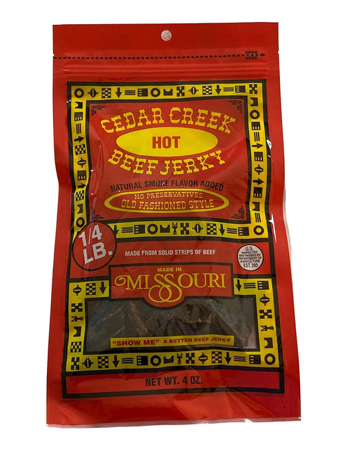 Cedar Creek Beef Jerky 4oz pack Cedar Creek | Air-Dried Thinly Sliced | | No Artificial Preservatives | Grass Grain Fed