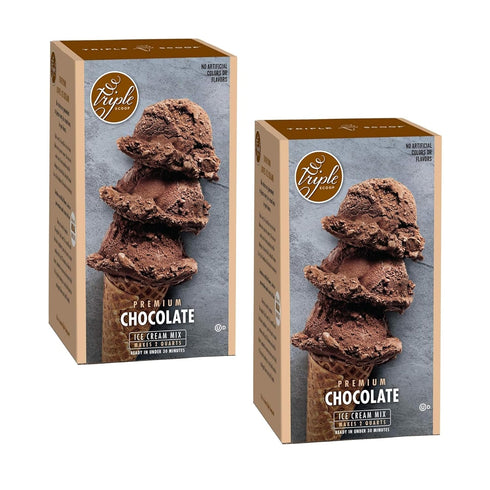Triple Scoop - Premium Chocolate (2) Ice Cream Mix For Ice Cream