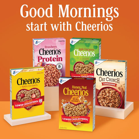 27.2 oz Honey Nut Cheerios, Heart Healthy Gluten Free Breakfast Cereal with Whole Grain Oats, Giant Size