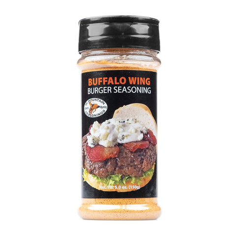 Hi Mountain Gourmet Burger Seasoning, Buffalo Wing Blend - Spicy, Tangy, Garlic for Grilling