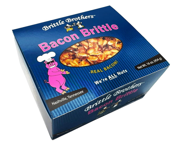 Brittle Brothers Bacon Peanut Brittle - 16 oz Gift Box - Gourmet