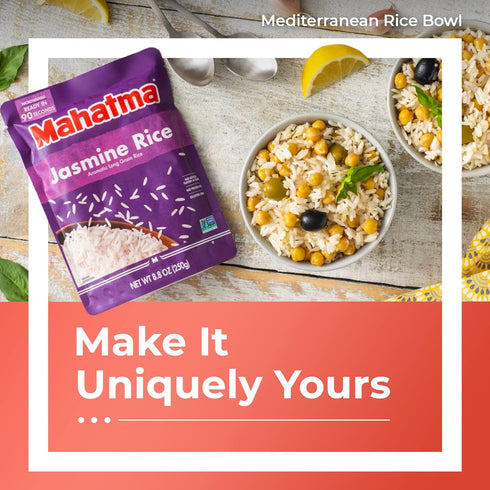 90 8.8-Ounce Mahatma Ready to Heat Jasmine Rice, Precooked Rice, Microwaveable in Seconds, Six Bags