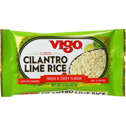 8oz 8 (Pack 12)) Vigo Authentic Cilantro Lime Rice, Fresh & Zesty Low Fat, (Cilantro Lime, Ounce