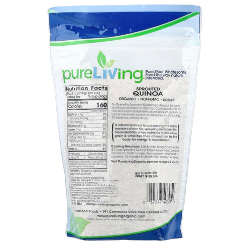 Pure Living 15 - Organic Sprouted Quinoa - Ounce