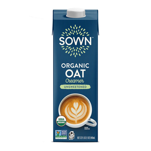 SOWN Organic Oat Creamer Unsweetened - Barista Oat Milk Non Dairy Coffee