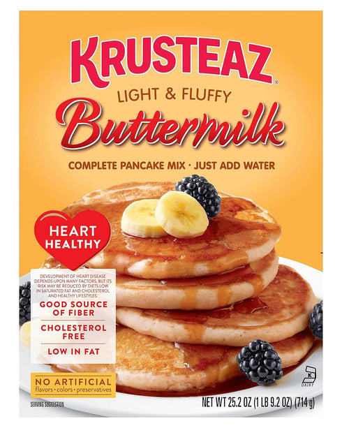 Krusteaz Heart Healthy Buttermilk Pancake Mix, 25.2 OZ (Pack of 2)