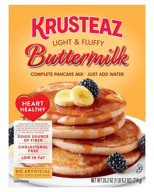 Krusteaz Heart Healthy Buttermilk Pancake Mix, 25.2 OZ (Pack of 2)