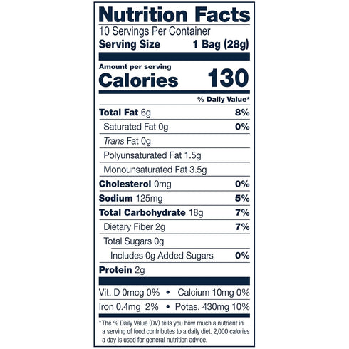 1 Oz 10 Cape Cod Potato Chips, Less Fat Original Kettle Chips, Snack Bags, Ct