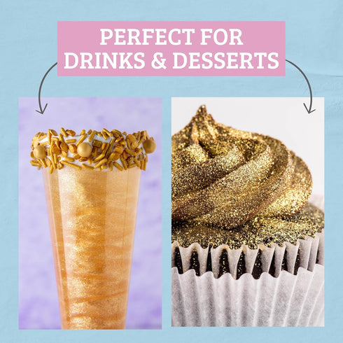 Sweets Indeed Edible Glitter, Perfect for Drinks, Cocktails, Beverages & Cake Decorating, Dessert Cake Topper, 4 grams